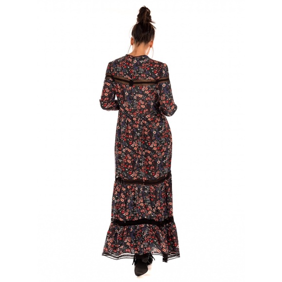 Superdry Skylar Maxi Dress-Floral Cut Out Lace Trim - Picture 12 of 14